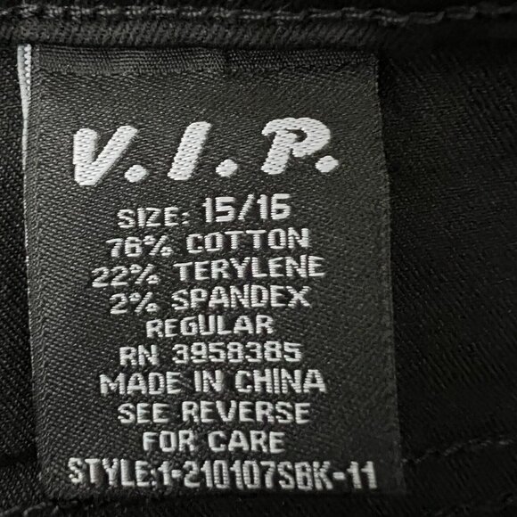 NWT VIP JEANS Womens Black Pants Size 15/16 Sculpting Boot Cut Stretch High Rise - Picture 6 of 10